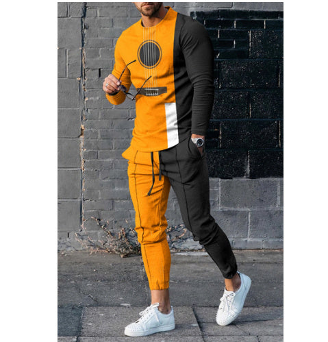 European And American Multi-color Long Sleeve Casual Sports Men Suit - Lootquake