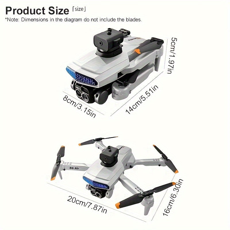 Dron con motor sin escobillas 2025 y cámara HD de 1080P, cuadricóptero plegable multifuncional con luz LED, modo sin cabeza, retención de altitud y ajuste de velocidad de arranque. Ideal para principiantes con bolsa de transporte.