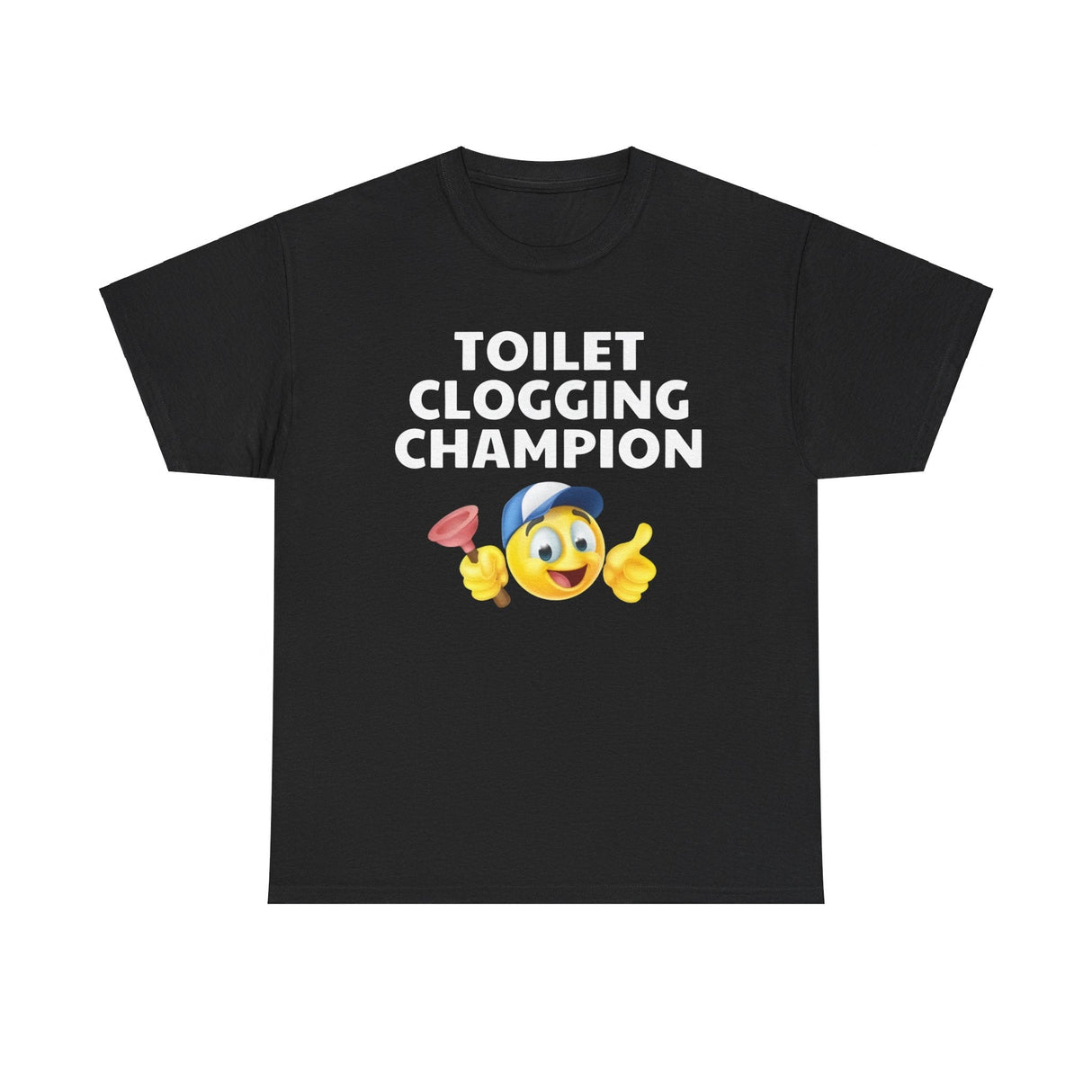 Camiseta divertida de campeón de atascos de inodoro: camiseta divertida con meme de baño