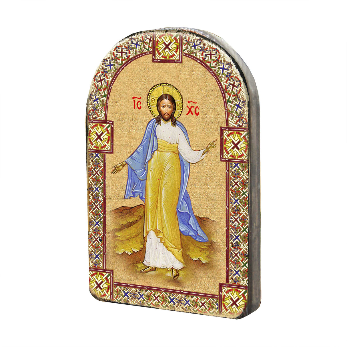 Jesus Wooden Gold Plated Religious Christian Sacred Icon - Inspirational Icon Decor - 86051