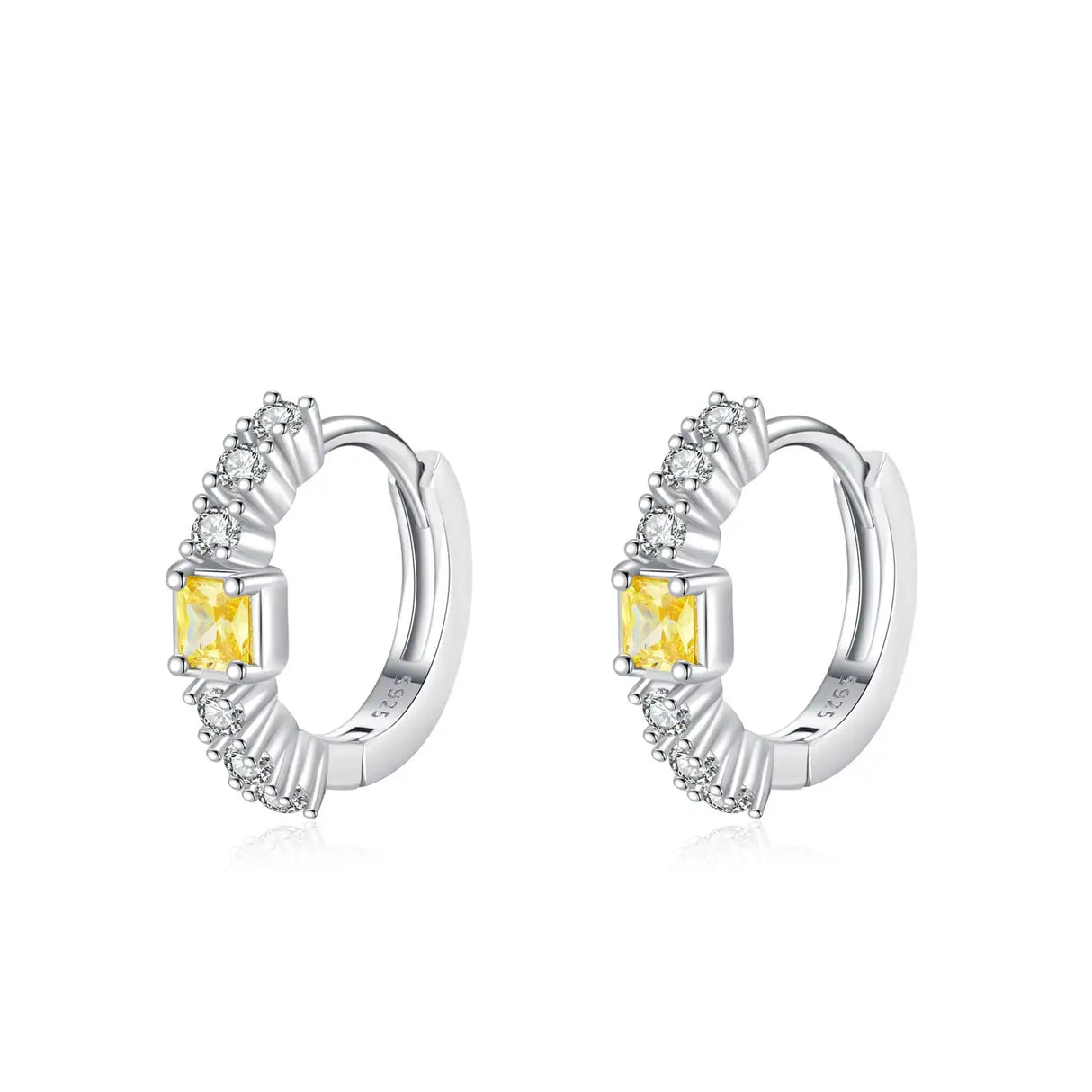 S925 Sterling Silver With Shiny Diamond Earrings Cold High Sense Ear Ring - Lootquake