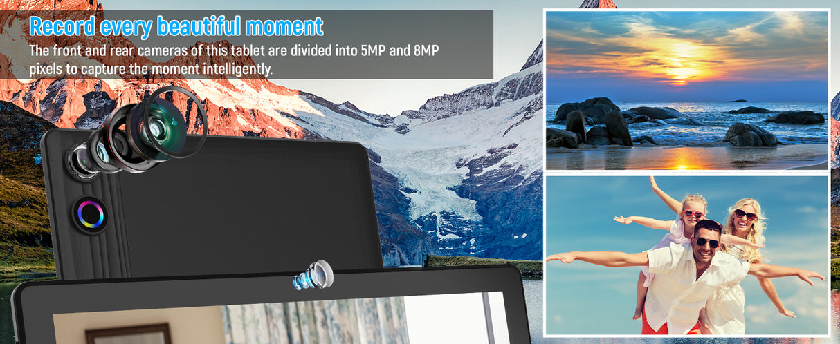 Tableta Android A10L de 10 pulgadas, 12 GB de RAM, 64 GB de ROM, pantalla táctil IPS HD con teclado, estuche, ratón y lápiz óptico, kit de tableta 8 en 1