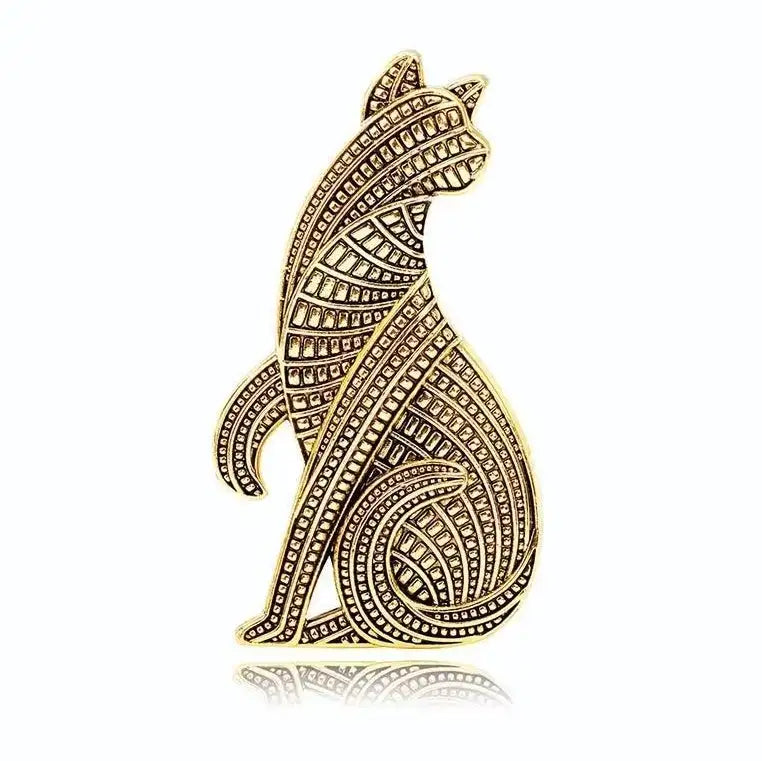 Cute Cat Brooch With Ancient Animals - Lootquake