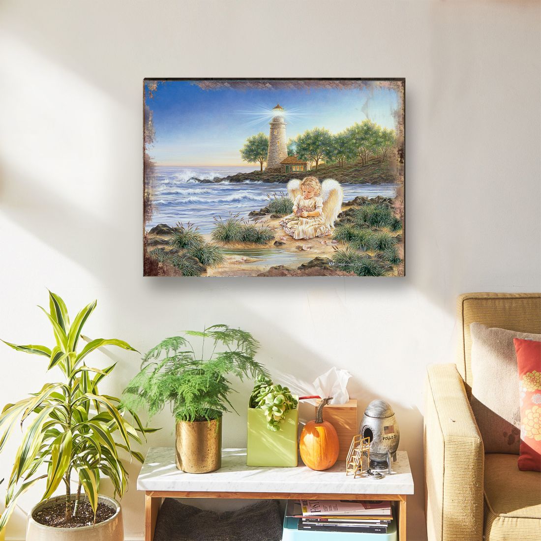 Arte mural de madera "A Little Joy Art" de D. Gelsinger - Decoración navideña - 95653B-9906