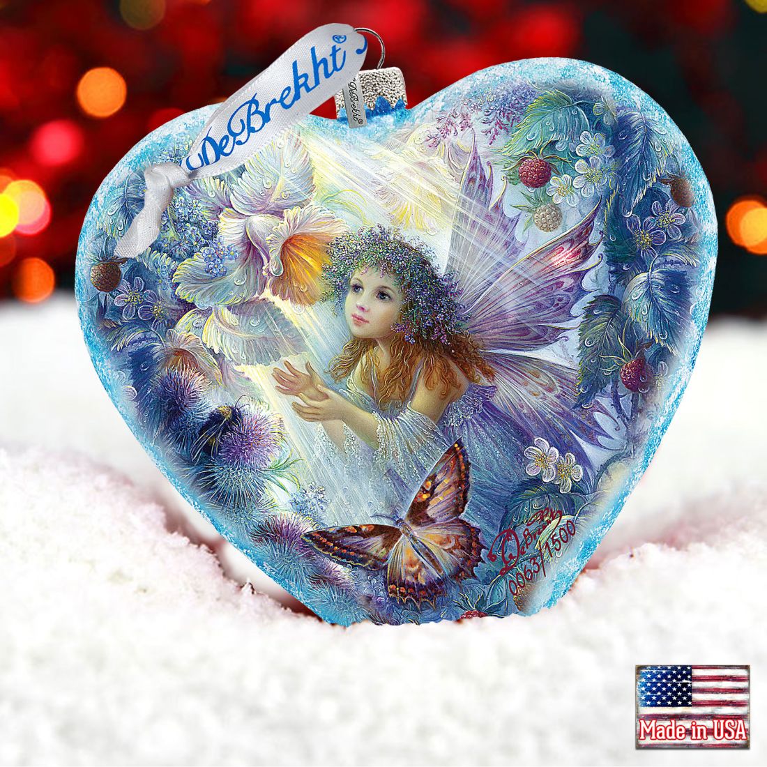 Flower Fairy Glass Ornament Limited Edition by Strelkina at G. DeBrekht - Christmas Decor - 738-084-ST