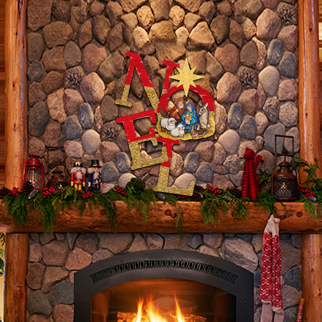 Noel Nativity Christmas Nativity Door Decor by G. DeBrekht - Nativity Holiday Decor - 8121458H