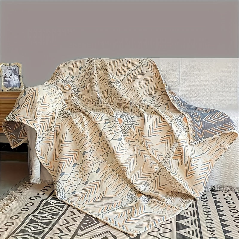 Versatile All-Season Sofa Towel Blanket - Reversible, Machine Washable, Perfect for Camping & Gifts