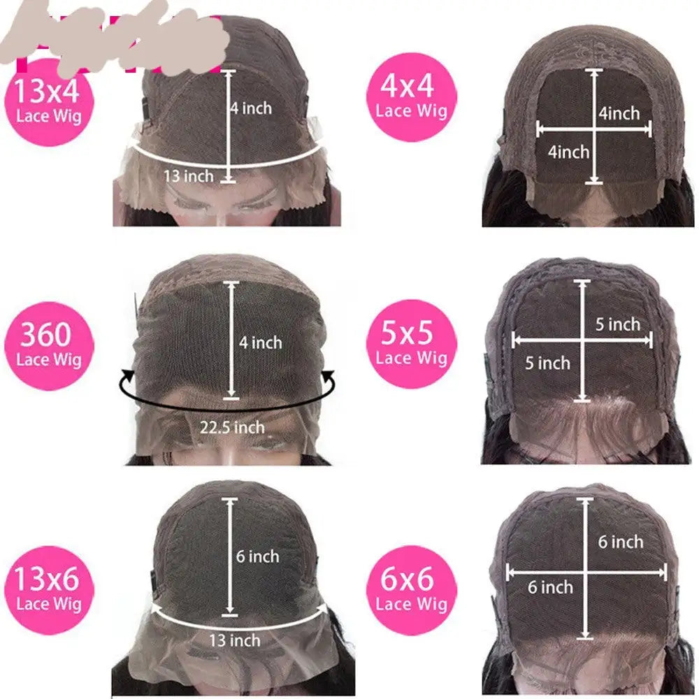 Real Human Hair Lace Wig Set Straight Hair Black Medium Length - Lootquake