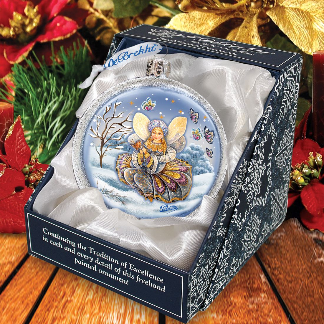 Adorno de cristal con forma de bola de hada de G. DeBrekht - Decoración navideña - 73562