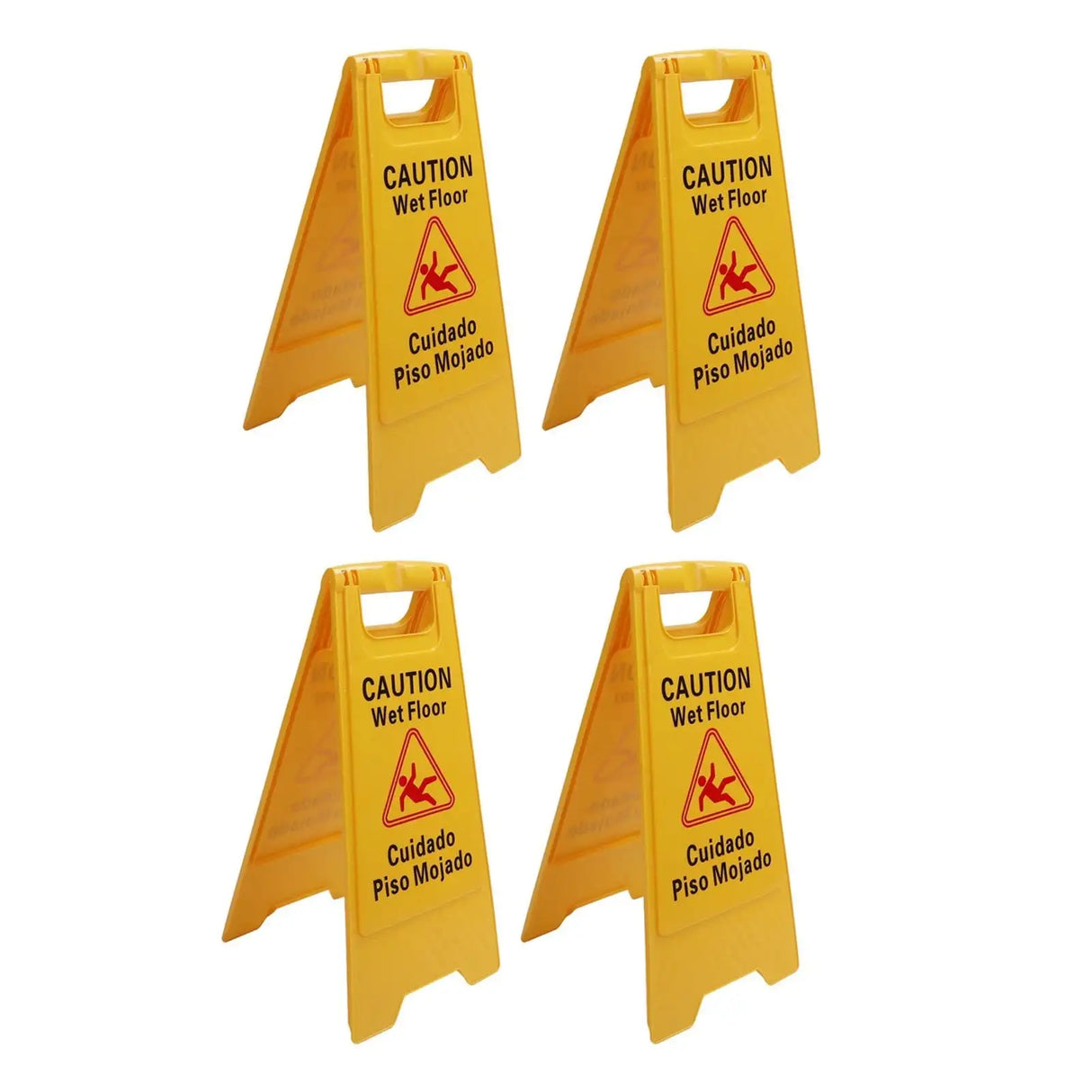 12Pcs Wet Floor Sign Foldable A Frame Caution Floor Sign Plastic 2 Sided for Indoor Outdoor - Lootquake