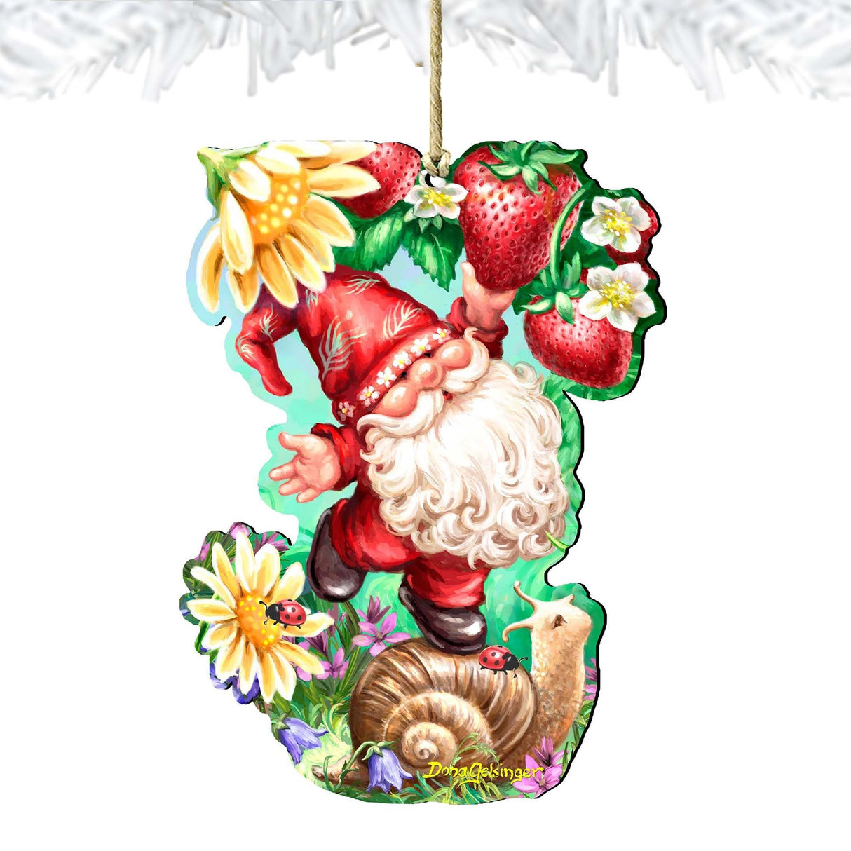 Adornos de madera de gnomos de verano de Gelsinger - Decoración de primavera y Pascua - 8461062-DG