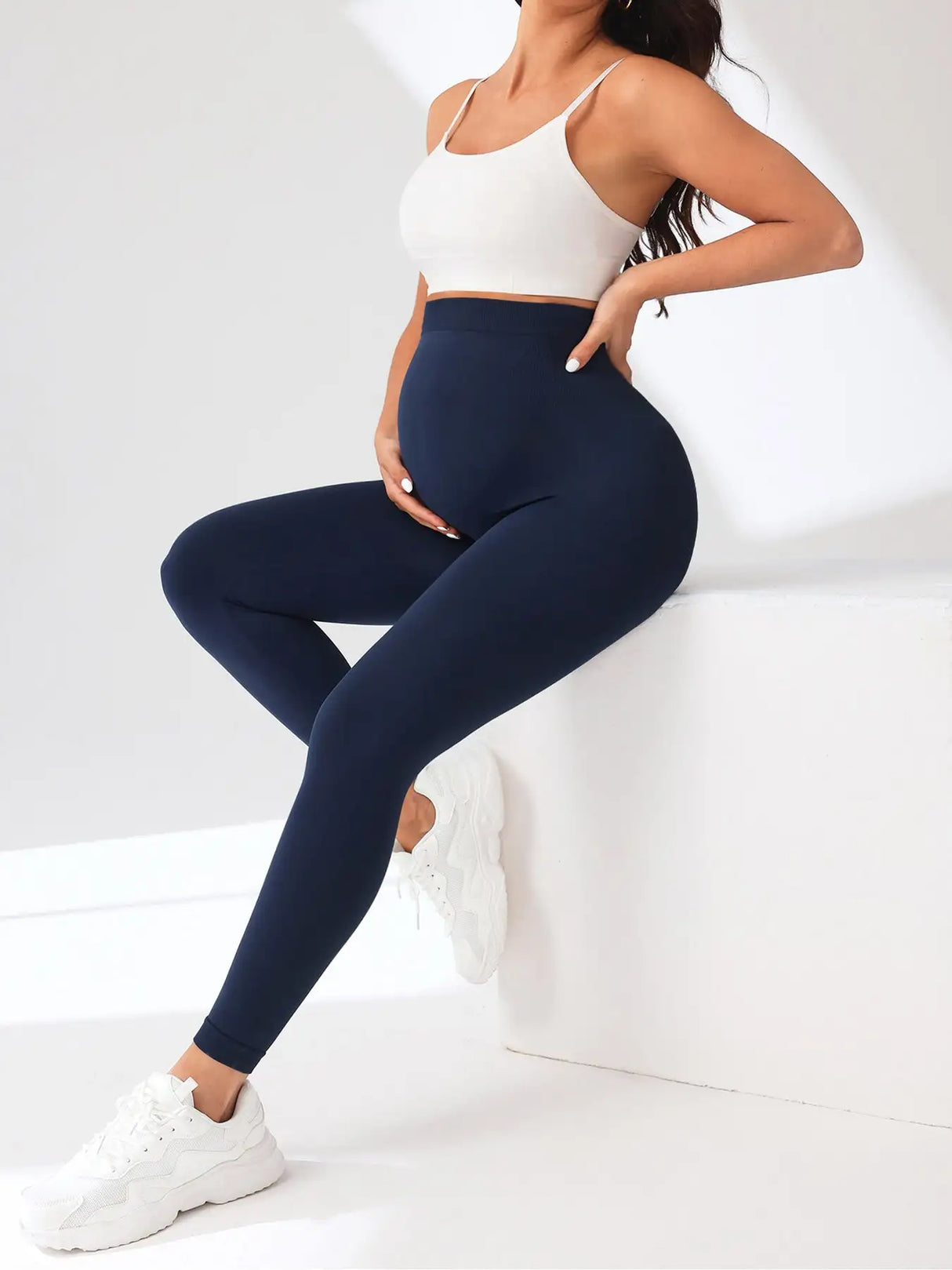 Women's Maternity Leggings Over The Belly Pregnancy Yoga Pants Active Wear Workout Leggings - Lootquake