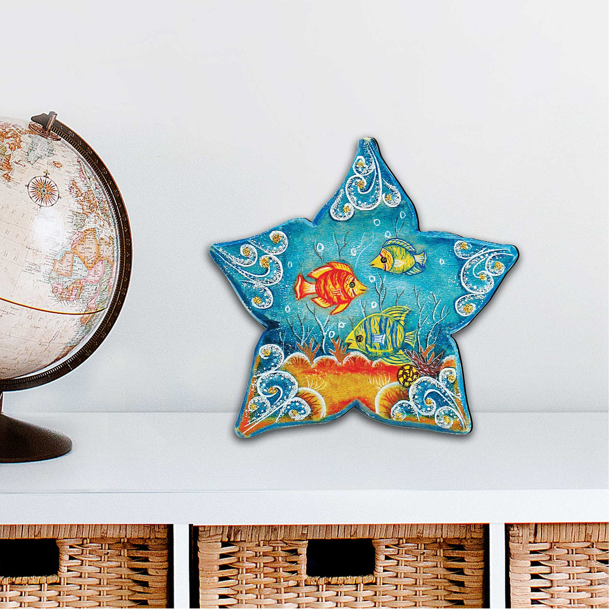 Decoración para puerta de casa de playa con estrellas de mar de G. DeBrekht - Decoración costera navideña - 8126151H