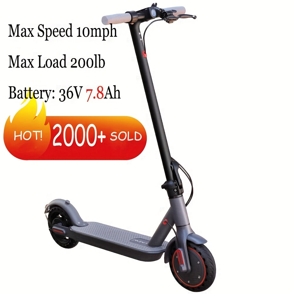 LADPED LP80 350W Foldable Electric Scooter for Adults & Teens, 8.5" Anti-skid Solid Tires, 19 Mile Range, 19MPH &3 Speed Modes, LCD Display, Puncture-Resistant, with Headlight & Taillight - Perfect for Commuting, Campus, And
