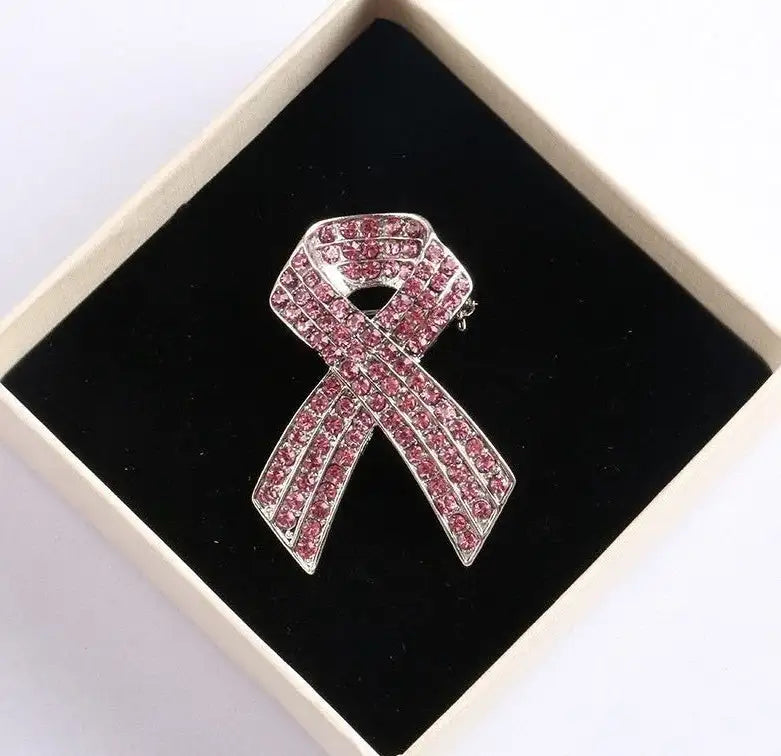 2pc Full Diamond Red Ribbon Alloy Brooch - Lootquake