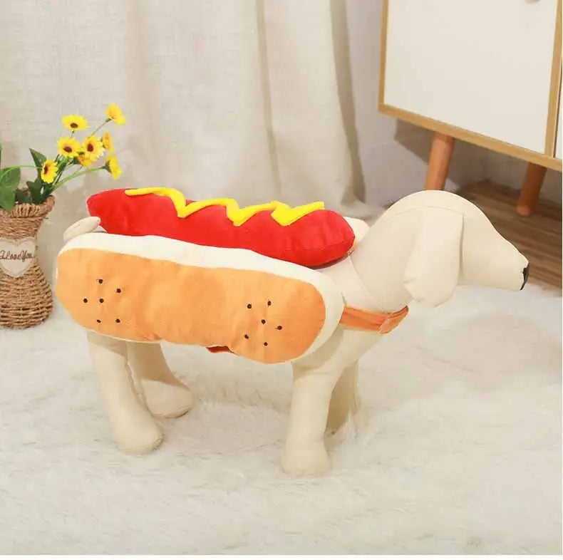 Funny Halloween Costumes For Dogs Puppy Pet Clothing Hot Dog Design Dog Clothes Pet Apparel Dressing Up Cat Party Costume Suit - Lootquake