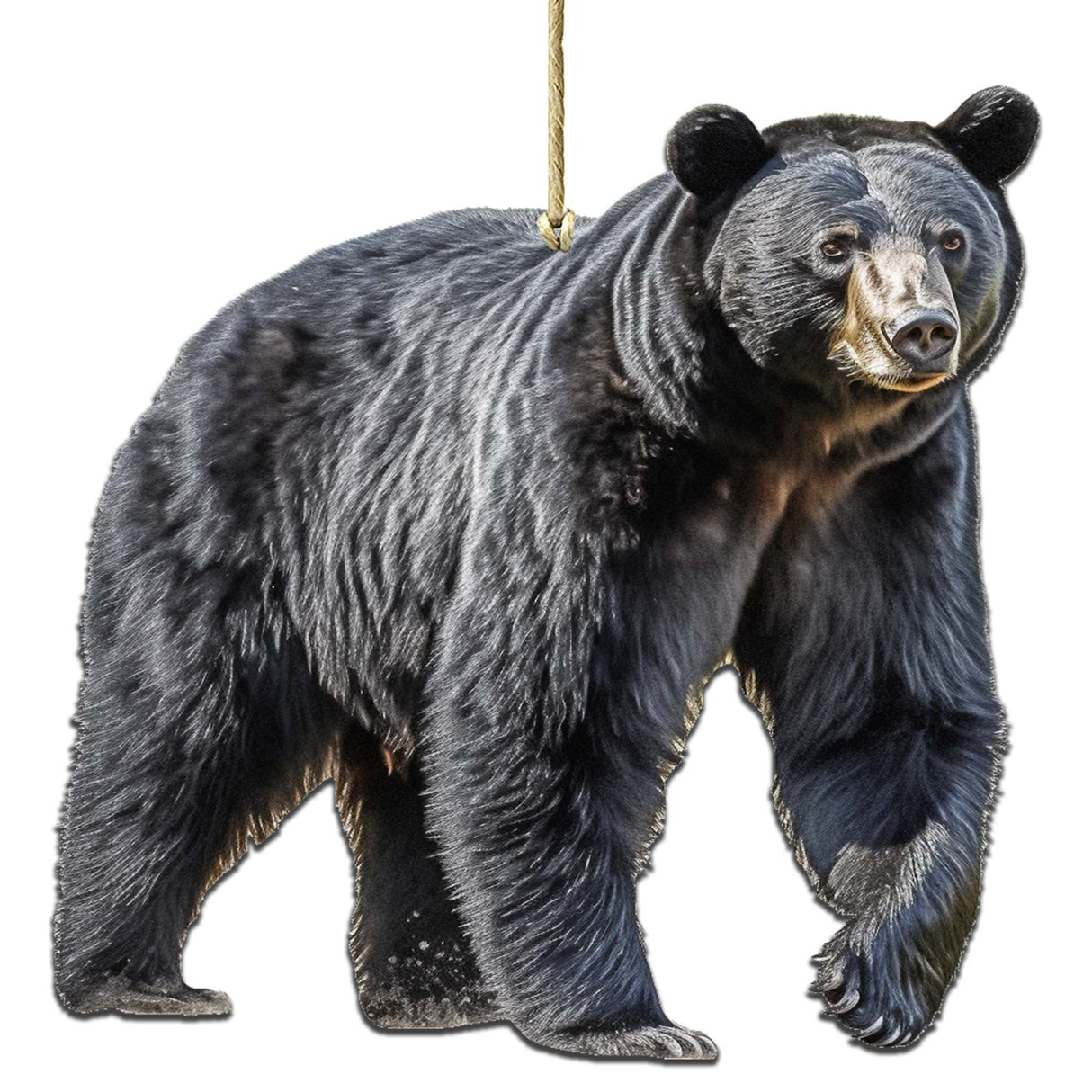 Adornos de madera de oso negro de Alaska de G.Debrekht - Decoración navideña con temática de vida silvestre - 8710105-1