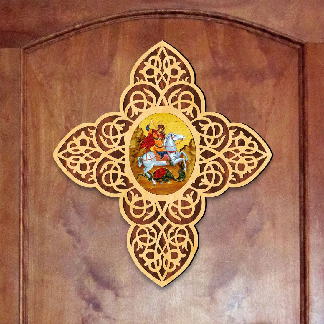 Cruz de madera de filigrana de San Jorge de Museum Icons - Decoración con iconos inspiradores - 88413