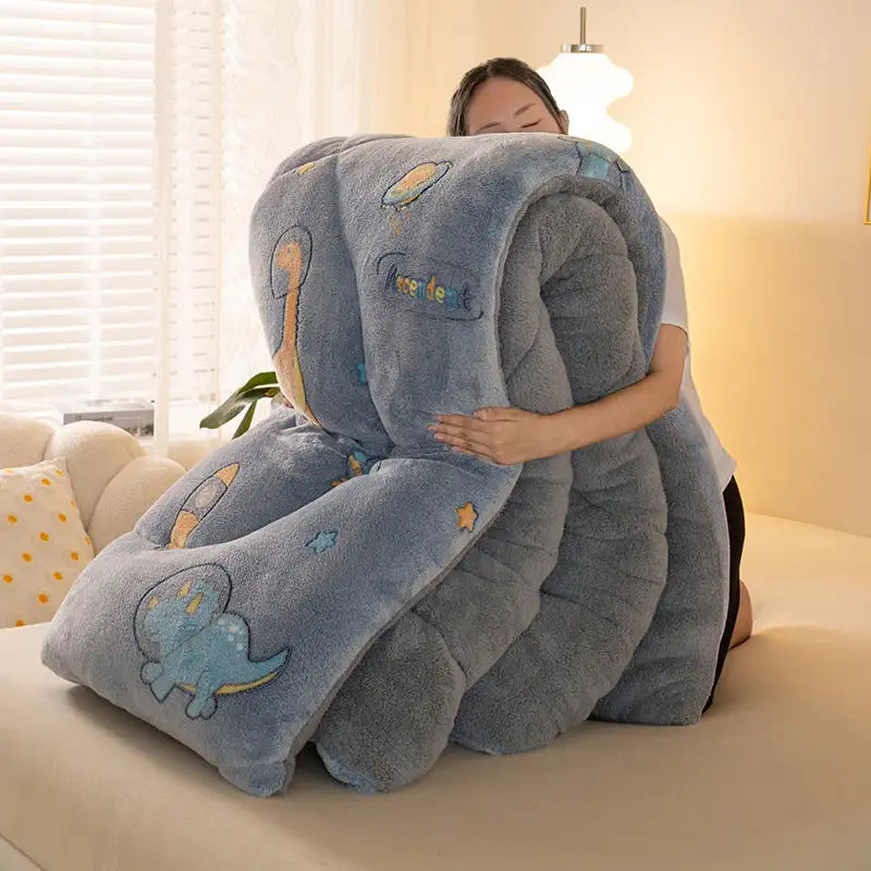 Winter Thermal Coral Fleece Blanket Duvet - Lootquake