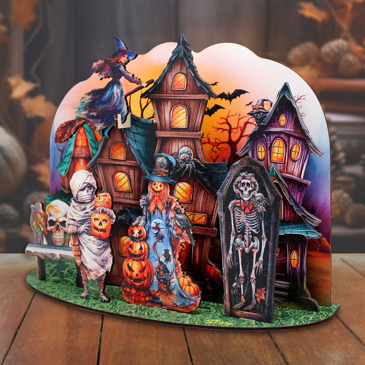 Conjunto decorativo de aldea fantasmal de Halloween de G. Debrekht - Decoración de Halloween - 852741-12