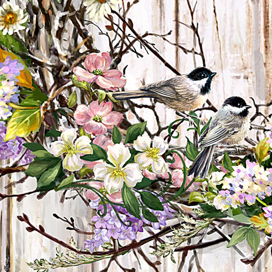 Corona de primavera de madera para pared de D. Gelsinger - Decoración de Pascua - 95608B-1712