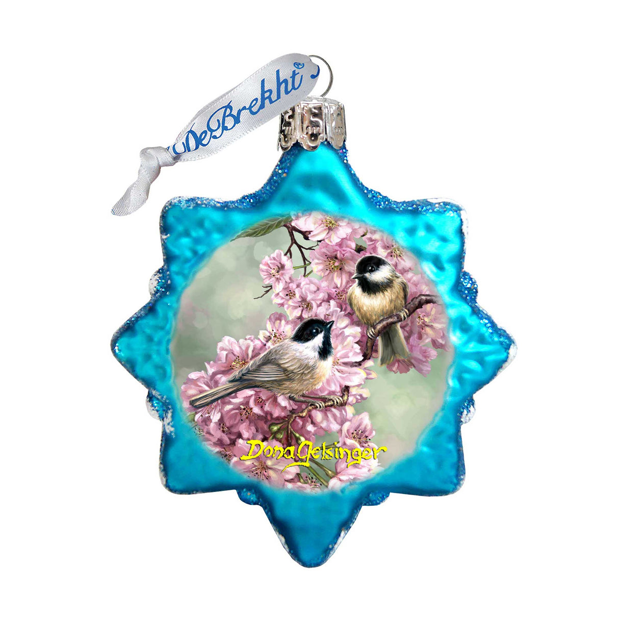 Adorno de vidrio de mercurio con flores de primavera de D. Gelsinger - Decoración navideña - 778104-DG