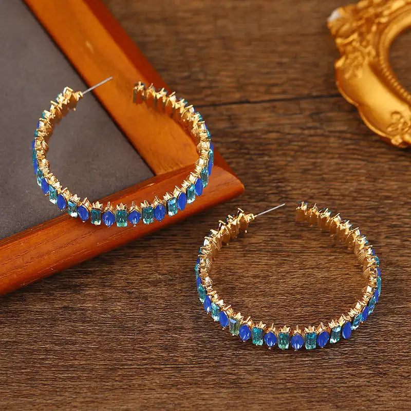 Rainbow Full Diamond Female Sexy Refined Wild Earrings - Lootquake