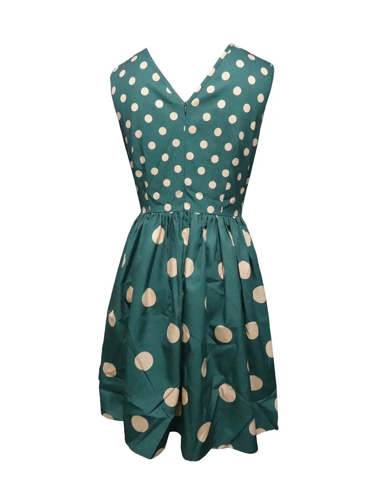 Ladies' V-neck Polka Dot Printed Fashionable Dress - Lootquake