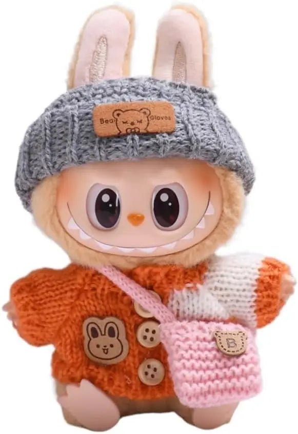 Ropa para muñeca Labubu, accesorios DIY La bubu peluche, disfraz de monstruo Labubu sentado, regalos para coleccionistas (sin muñecas) Lab