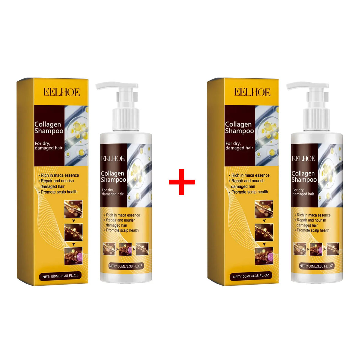 Collagen Shampoo Prevent Hair Loss Hair Breakage Treatment Nourish Hair Roots Frizzy Remover Smoothing Brightening Shampoo 100ml