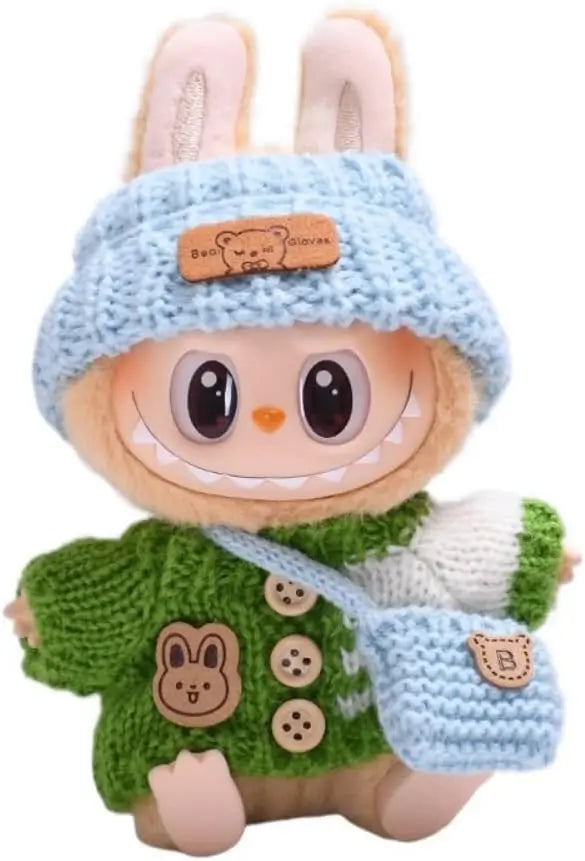 Ropa para muñeca Labubu, accesorios DIY La bubu peluche, disfraz de monstruo Labubu sentado, regalos para coleccionistas (sin muñecas) Lab