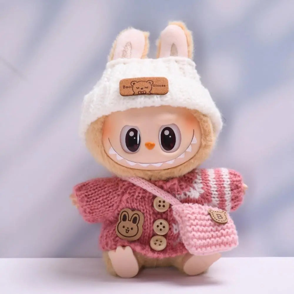 Ropa para muñeca Labubu, accesorios DIY La bubu peluche, disfraz de monstruo Labubu sentado, regalos para coleccionistas (sin muñecas) Lab