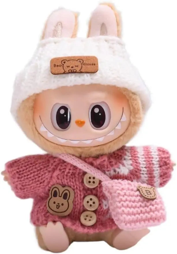 Ropa para muñeca Labubu, accesorios DIY La bubu peluche, disfraz de monstruo Labubu sentado, regalos para coleccionistas (sin muñecas) Lab