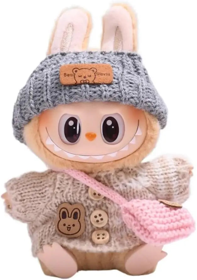 Ropa para muñeca Labubu, accesorios DIY La bubu peluche, disfraz de monstruo Labubu sentado, regalos para coleccionistas (sin muñecas) Lab