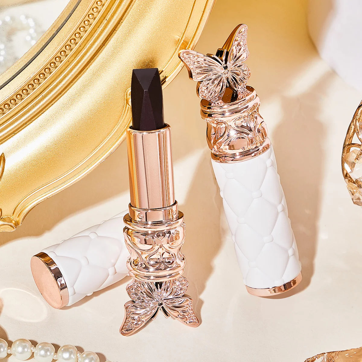 Ocheal Satin-Like Color-Holding Tri-Color Lipstick Waterproof Long Lasting Liquid Lipstick Tint Moisturizing Tear Off Lip Stain