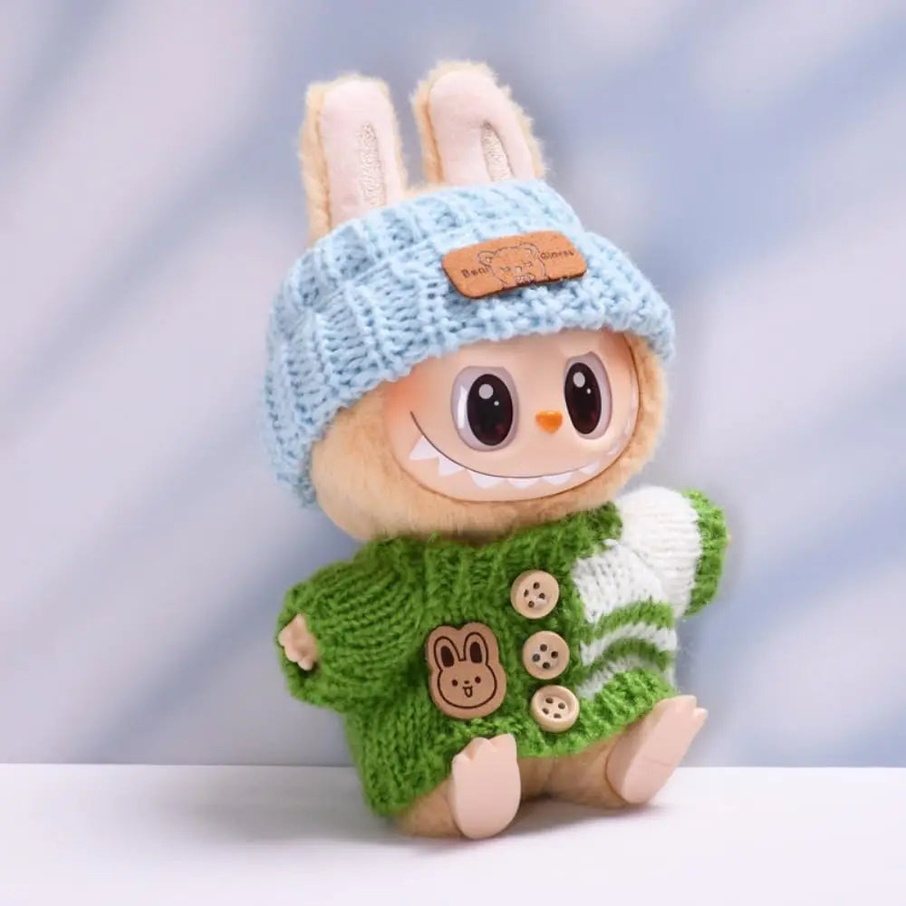 Ropa para muñeca Labubu, accesorios DIY La bubu peluche, disfraz de monstruo Labubu sentado, regalos para coleccionistas (sin muñecas) Lab