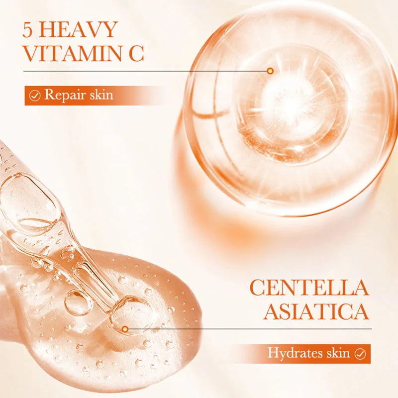 Suero hidratante con vitamina C, 5 funciones, hidratante facial, reparador, reduce los poros, ilumina, productos coreanos para el cuidado de la piel.