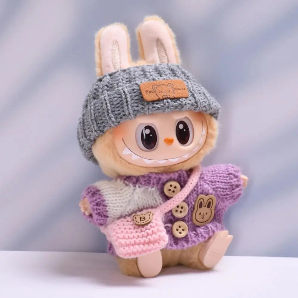 Ropa para muñeca Labubu, accesorios DIY La bubu peluche, disfraz de monstruo Labubu sentado, regalos para coleccionistas (sin muñecas) Lab