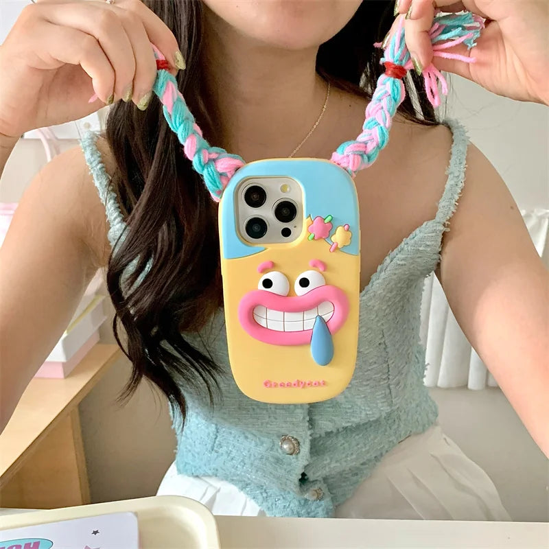 Funny Long Braid Cute Girl Phone Case
