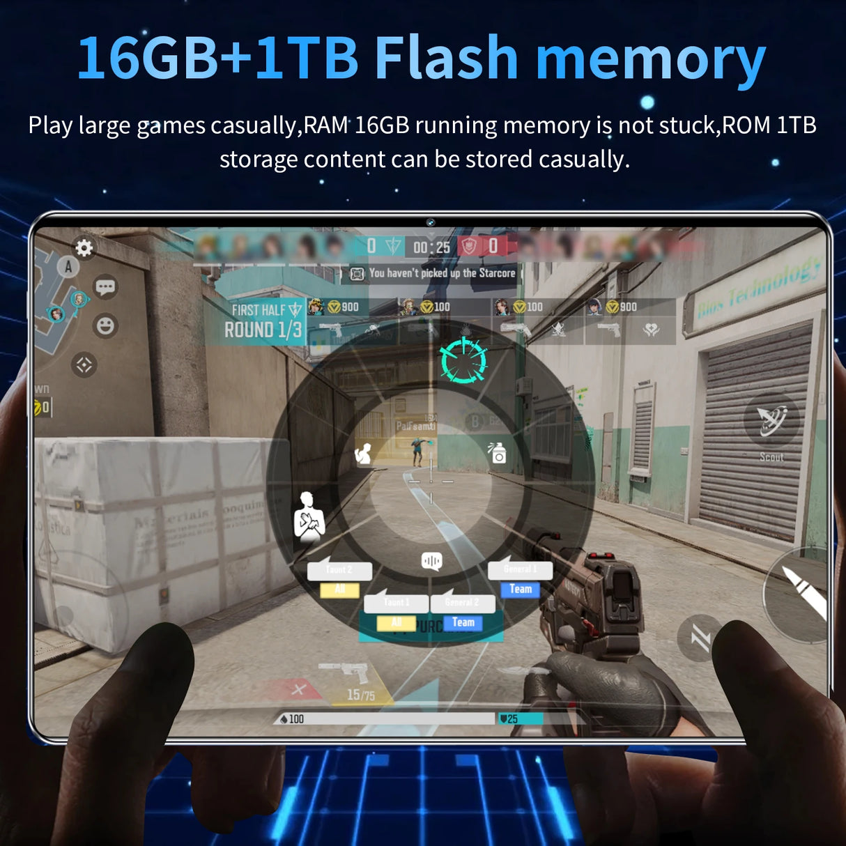 Tablette PC originale de 10,36 pouces, 16 Go de RAM, 1 To de ROM, Android 13.0, double SIM, 10 cœurs, 12 000 mAh, Bluetooth, Wi-Fi, réseau 5G, 2025