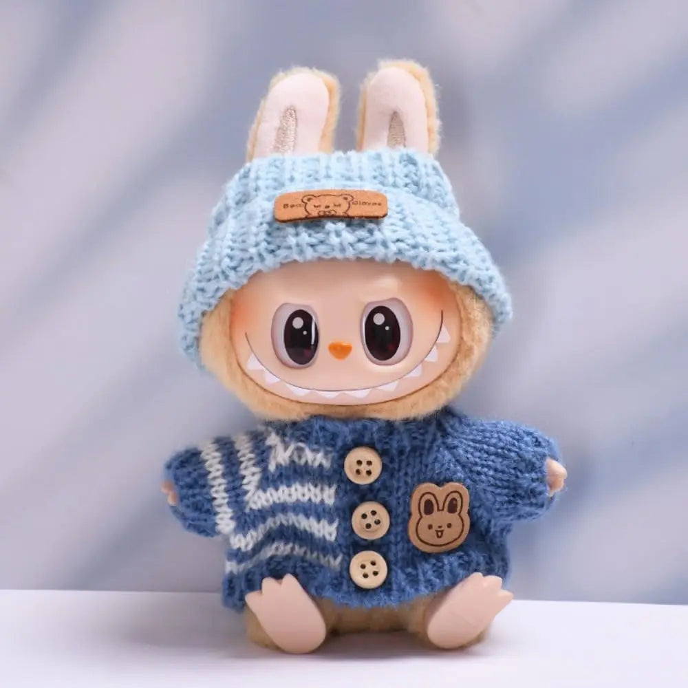 Ropa para muñeca Labubu, accesorios DIY La bubu peluche, disfraz de monstruo Labubu sentado, regalos para coleccionistas (sin muñecas) Lab