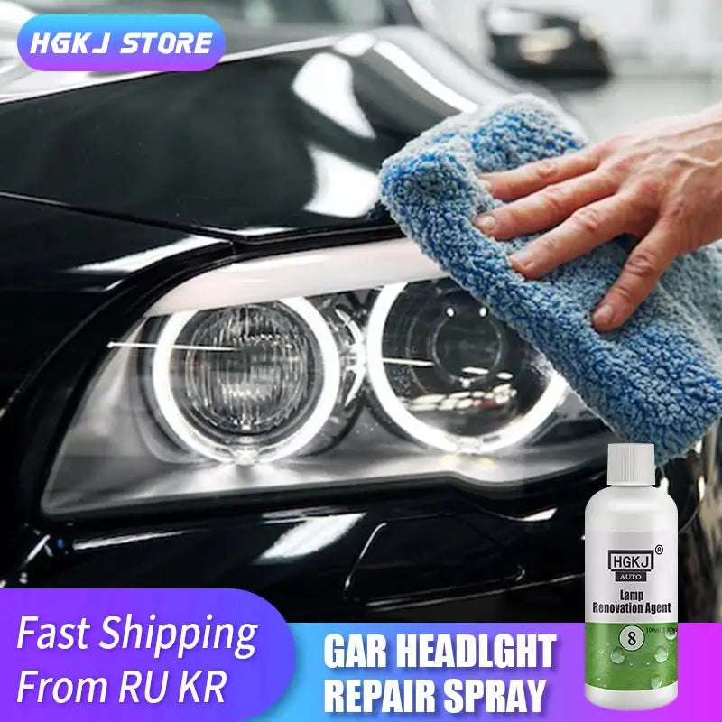 HGKJ 8 Lamp Renovation Agent Auto Headlight Headlamp Polish Restoration Kit Long Lasting Protection Oxidation Liquid for Car - Lootquake