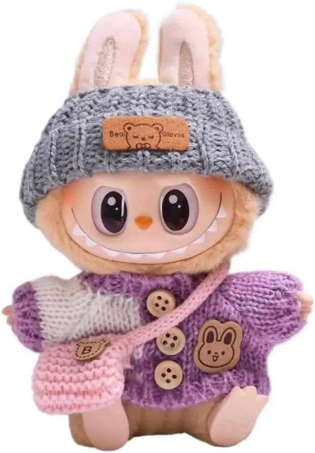 Ropa para muñeca Labubu, accesorios DIY La bubu peluche, disfraz de monstruo Labubu sentado, regalos para coleccionistas (sin muñecas) Lab