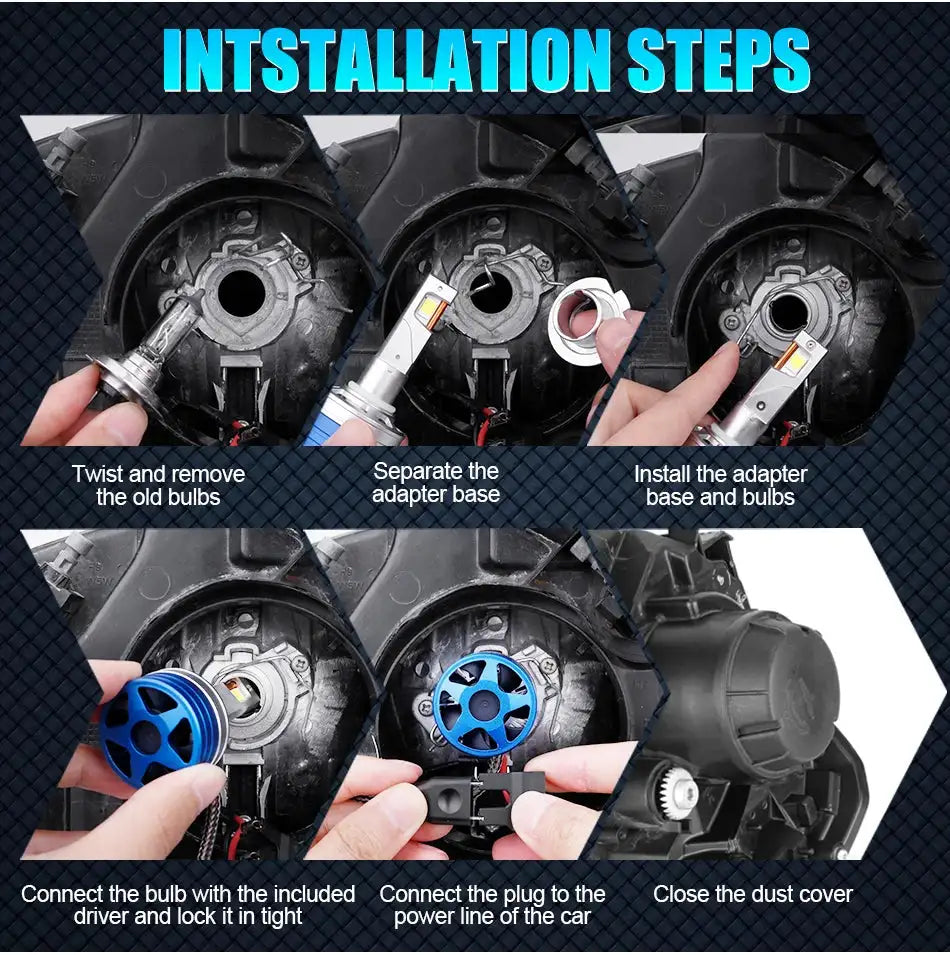 H7 H4 H11 Led Headlight High Power 9084 CSP Canbus H1 H8 9005 HB3 9006 HB4 9012 HIR2 Turbo Lamp Car Led Headlamp Fog Light 6000K - Lootquake