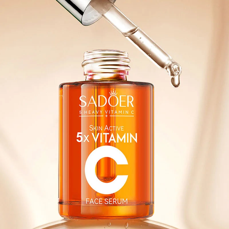 Suero hidratante con vitamina C, 5 funciones, hidratante facial, reparador, reduce los poros, ilumina, productos coreanos para el cuidado de la piel.