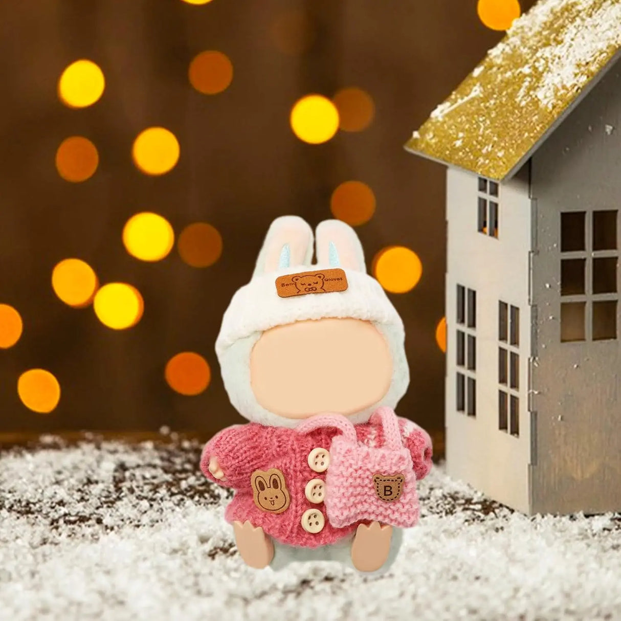 Ropa para muñeca Labubu, accesorios DIY La bubu peluche, disfraz de monstruo Labubu sentado, regalos para coleccionistas (sin muñecas) Lab