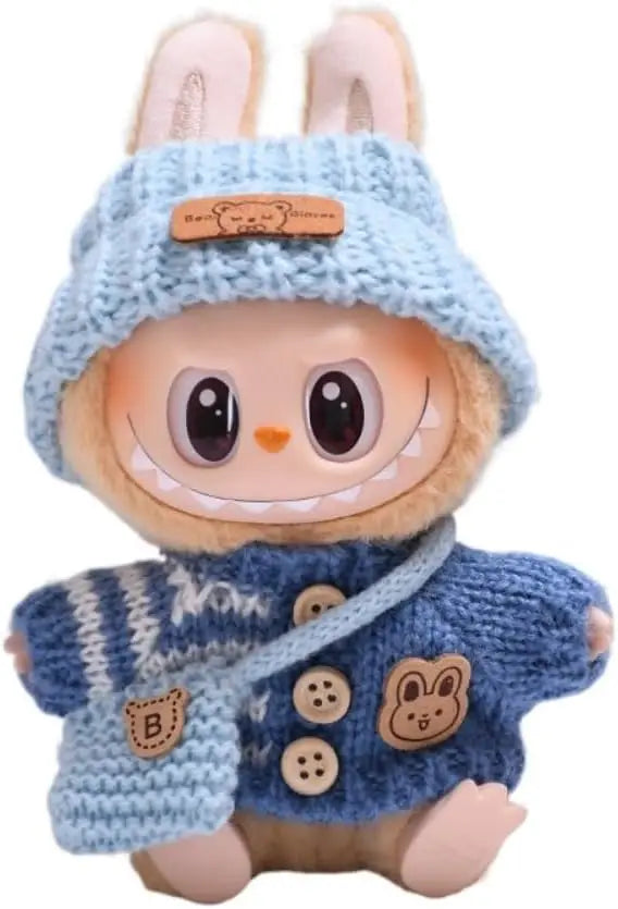Ropa para muñeca Labubu, accesorios DIY La bubu peluche, disfraz de monstruo Labubu sentado, regalos para coleccionistas (sin muñecas) Lab