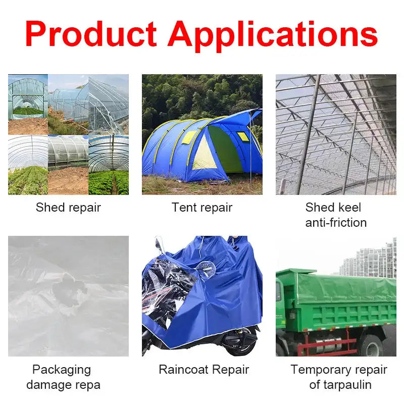 Awning Repair Tape, Tent Repair Tape Waterproof Patch and Seal Tape Tarp Repair Tape Boat Covers Canvas Repair Kit - Lootquake