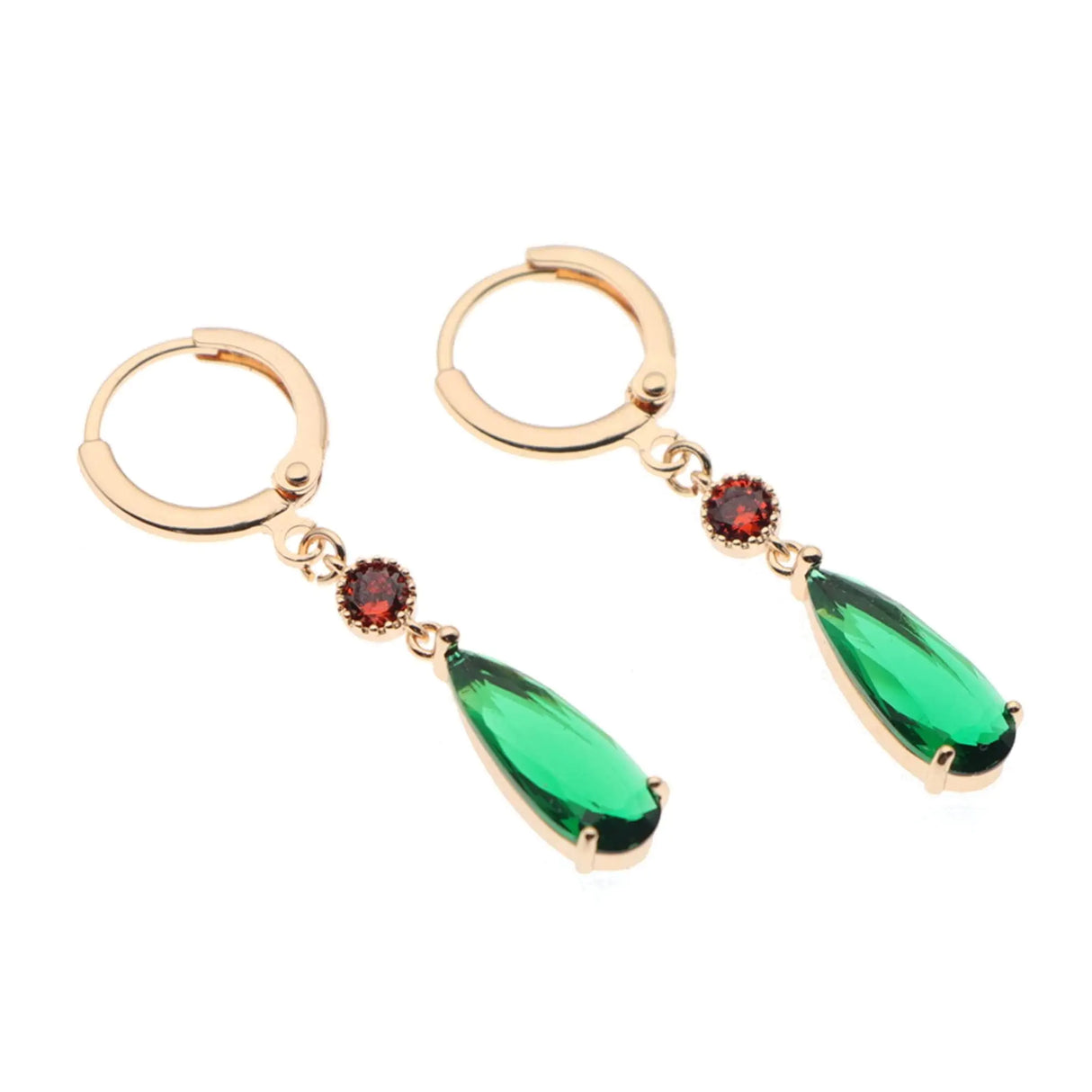 Howls Earrings 18K Gold Earrings Huggie Hoop Earrings Jewelry Green Drop Dangle Earrings Cosplay Anime Gift for Women Men - Lootquake