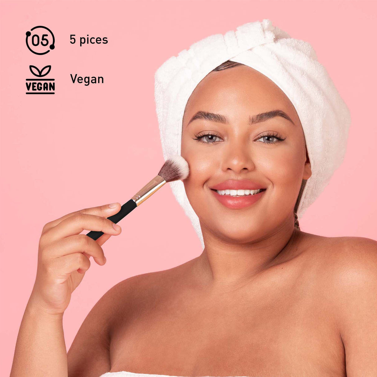 Paquete de cuidado personal Pursonic Beauty Essentials: set de brochas de estudio, espejo táctil, esponjas y mascarillas de tela